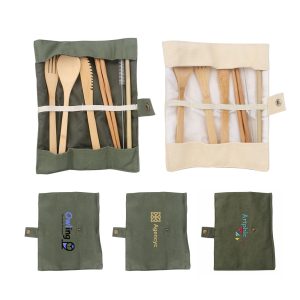 6 pieces Bamboo Cutlery Set