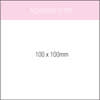 A white notepad measuring 100x100mm with a plain design. Includes a logo in the top section. Stuk Note Pad 100x100White 3 Col 25 Leaf - Image 1