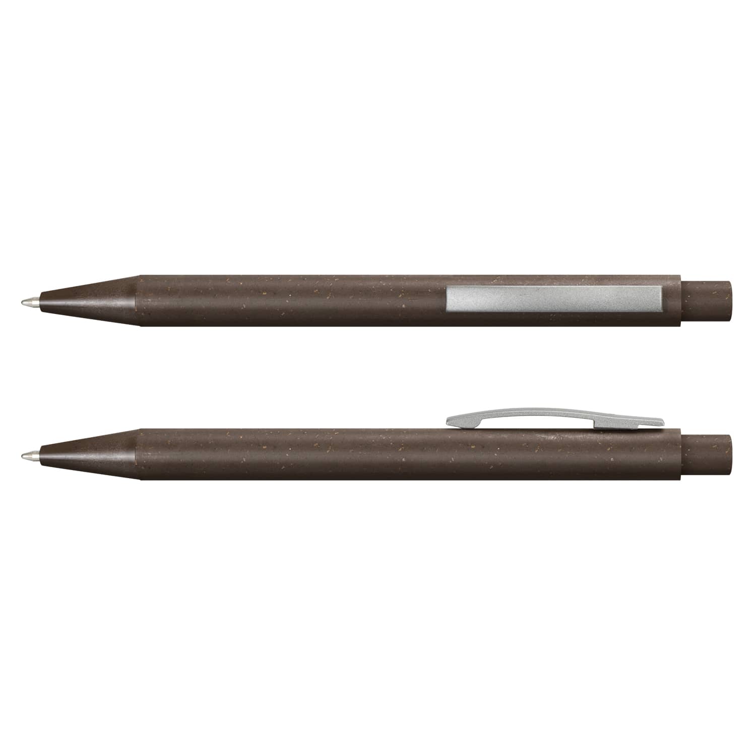 A brown Lancer Pen ReGrind with a sleek design, featuring a silver clip and branding on the side. Lancer Pen ReGrind - Image 1