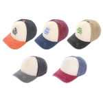 5 Panel Distressed Cotton Baseball Cap