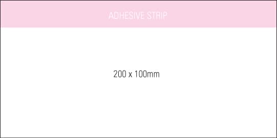 A white notepad, 200x100mm, featuring an adhesive strip at the top. It includes 100 leaves and has branding. Stuk Note Pad 200x100 White 1col 40 Leaf - Image 1