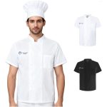 Classic Short Sleeves Double Breasted Chef Jacket