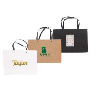 Small Crosswise Paper Bag with Knitted Handle(250 x 170 x 90mm)