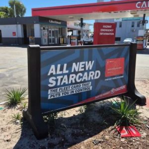 Signage Barrier 2m Single Sided