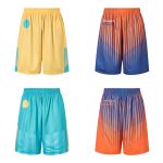 Unisex Adults 100% Polyester Sublimated Reversible Basketball Shorts