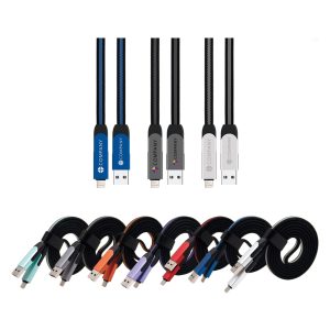 60W 6-in-1 Long Braided Charging Cable