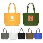 Canvas Zippered Tote Shoulder Bag