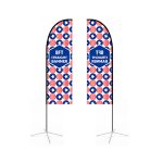 Large(80.5*400cm) Straight Feather Banners 15ft
