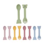 Bear Shape Silicone Kids Cutlery