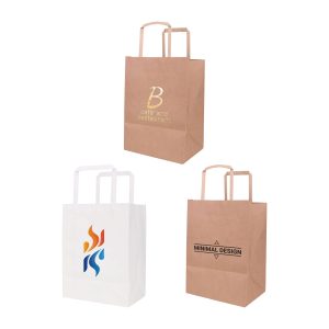 Flat Handle Kraft Paper Bag(175x240x110mm)