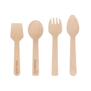 Pack of 100 Per Pack Disposable Birch Spoons/Forks (Small)