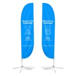 Medium(70.4*300cm) Convex Feather Banners 13ft