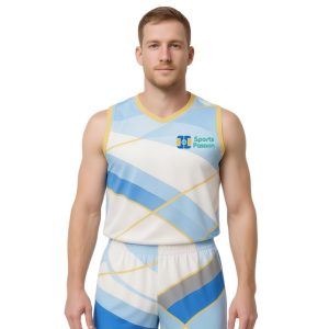 100% Polyester Sublimated Breathable Small V-Neck Sleeveless Sport Jersey