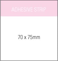 A notepad featuring a white design, measuring 70x75mm, with an adhesive strip and a branding logo. Stuk note pad 70x 75 Recycled White 4c 40 leaf - Image 1