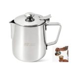 Stainless Steel Milk Frothing Pitcher with Lid