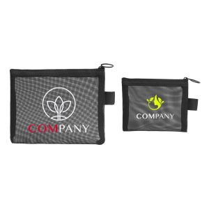 Nylon Mesh Flat Cosmetic Bag