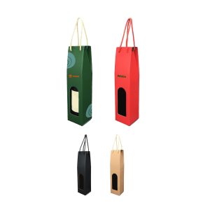 Single Bottle Wine Box with Rope Handle