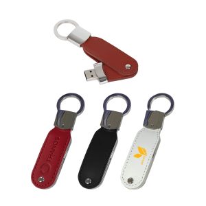 Leather Swivel Flash Drive