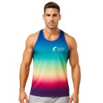 100% Polyester Micro Mesh Sublimated Crew Neck Racerback Singlet