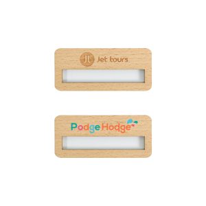 Reusable Wooden Name Badge