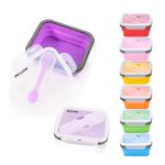 Silicone Food Storage Container with Fork Spoon