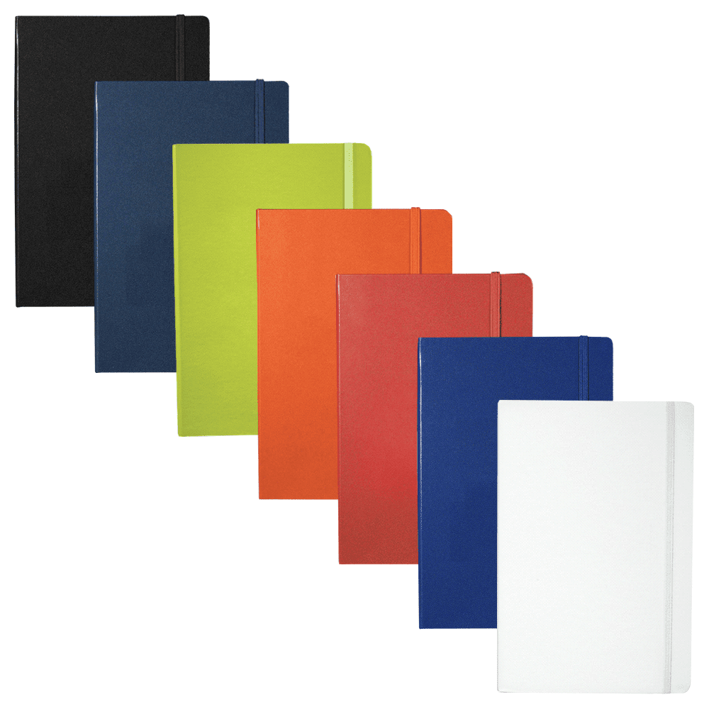 A collection of Ambassador Bound JournalBooks in various colours: black, blue, green, orange, red, white, and navy. Ambassador Bound JournalBook - Image 1