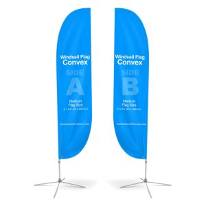 Small(65.3*200cm) Convex Feather Banners 9ft