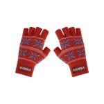 Kids Jacquard Fingerless Gloves