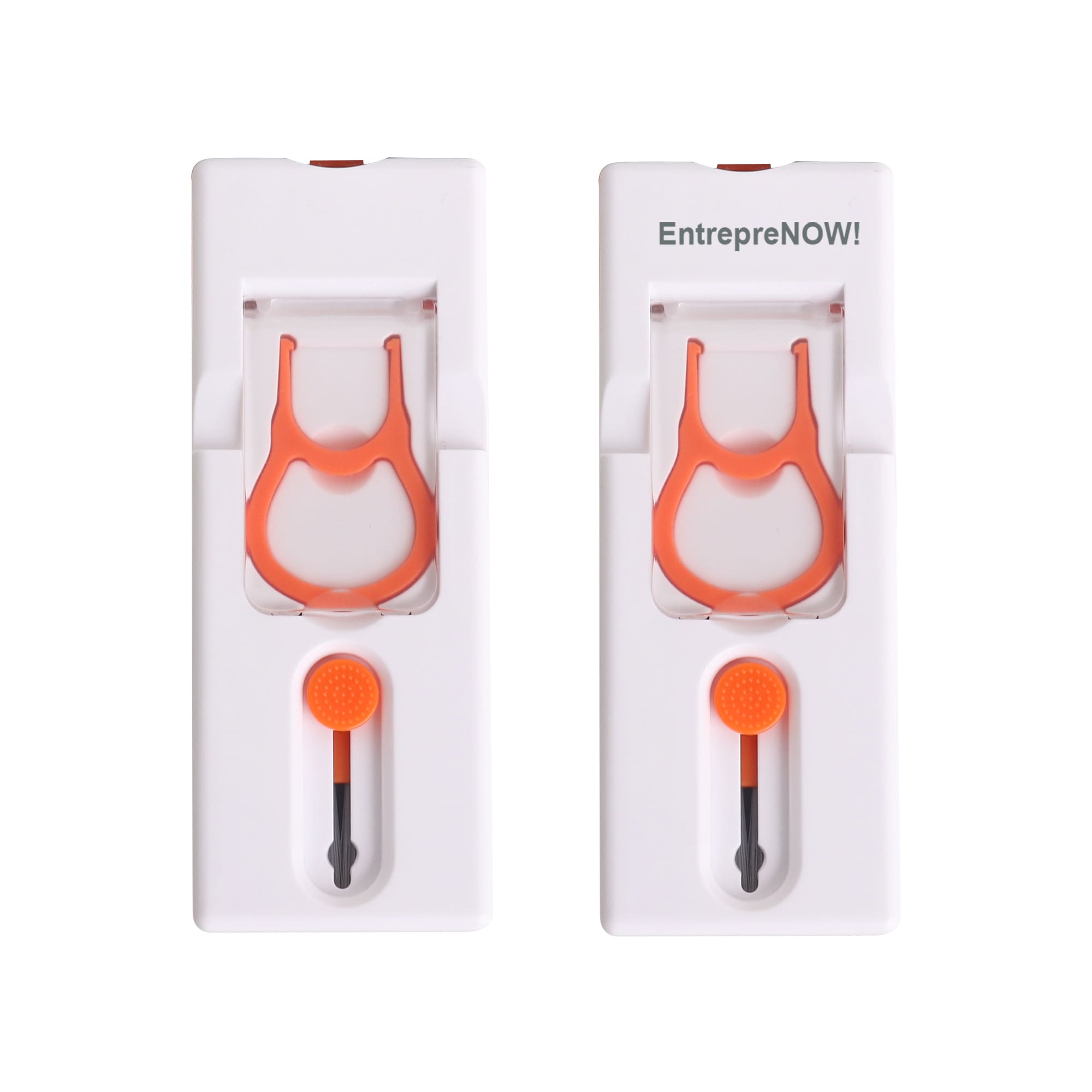 A white cleaning device with orange accents, featuring two compartments and a logo on the top. 11 in 1 Cleaning Kit - Image 1