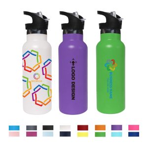 600ml Double Wall Vacuum Bottle with Flip Valve Lid