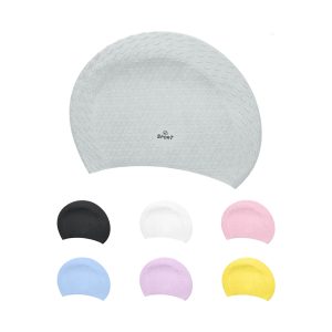 Premium Silicone Swimming Cap-Cube Grains