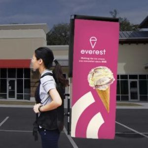 Small Double Sided Backpack Wing Banner