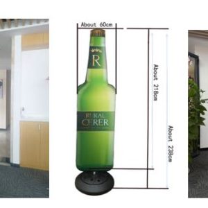 Stretch Fabric Display / Tension Fabric Display -Bottle Shape 600mm x 2000mm with Water Base