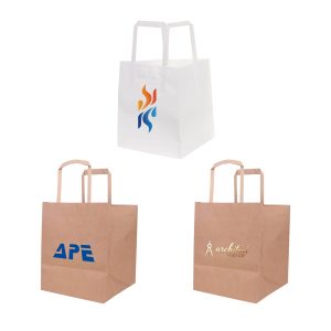 Flat Handle Kraft Paper Bag(150x170x150mm)