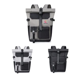 Multi-pocket Roll Top Backpack
