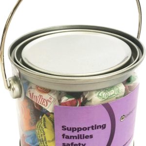 Medium PVC Bucket with Allen's Wrapped Lollies 250g