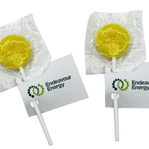 Small Branded Lollipops with Tag