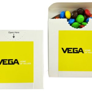 Flip Lid Cardboard Box with Mini M&Ms 50g