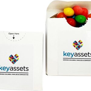 Flip Lid Cardboard Box with Chewy Fruit 50g