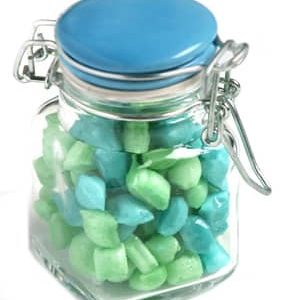 Glass Clip Lock Jar with Humbugs 80g