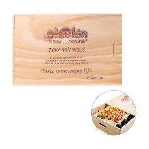 Six-pack Wooden Wine Gift Box