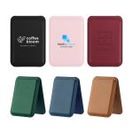 PU Foldable Magnetic Card Holder with Phone Stand