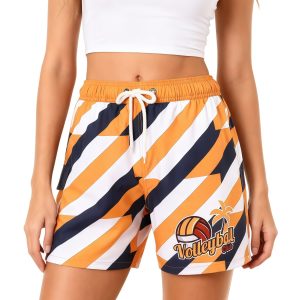 Women's Polyester Spandex Sublimated Board Shorts With Drawstring and Pocket
