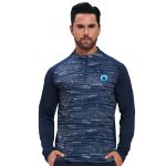Polyester Spandex Sublimated Stand-Up Collar 1/4 Zip Raglan Jacket