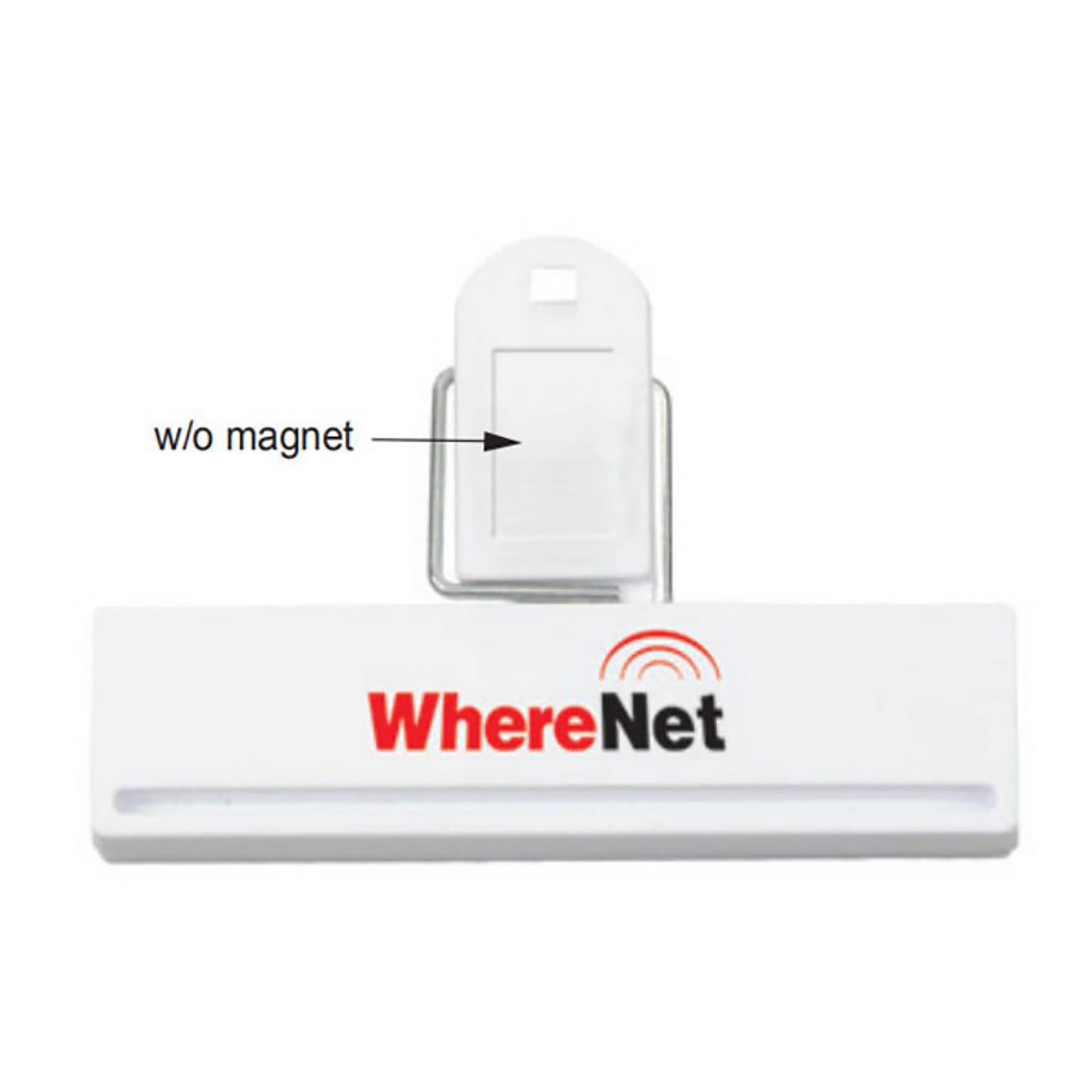 A white clipboard with a silver clip and a logo, featuring a design suitable for office use. Clip - Image 1