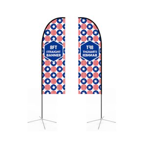 Medium(70.4*300cm) Straight Feather Banners 13ft