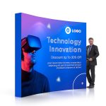 3m Curved Pop Up Display Wall