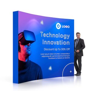 3m Curved Pop Up Display Wall