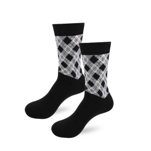 Crew Custom Pattern Woven Bamboo Socks - With Towel Bottom