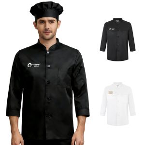 Classic 3/4 Sleeves Single Breasted Chef Jacket